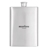 Personalisierte Geschenke für Männer - Stahlkolben Flachmann (Vorderseite)