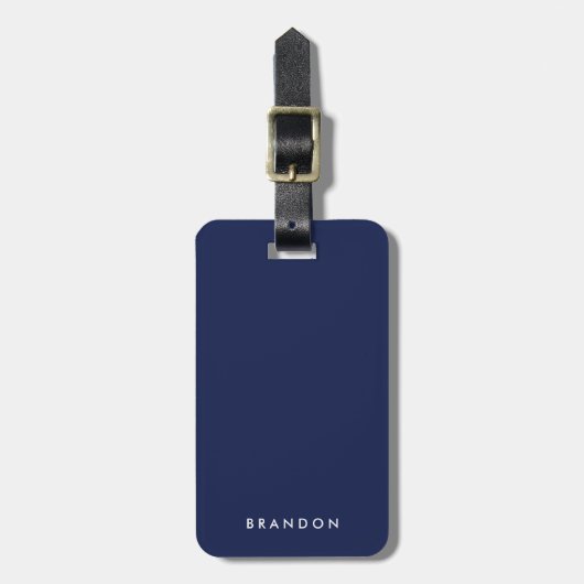 Personalisierte Geschenke für Men Blue Luggage Tag Gepäckanhänger (Vorderseite vertikal)