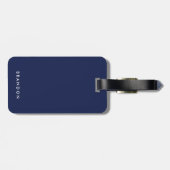 Personalisierte Geschenke für Men Blue Luggage Tag Gepäckanhänger (Rückseite horizontal)