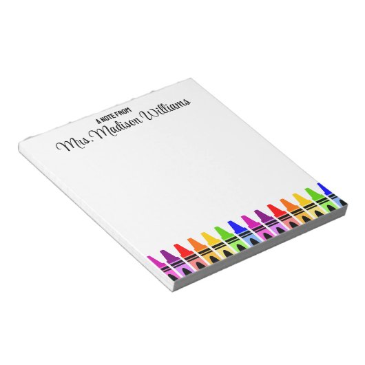 Personalisierte Geschenke für neue Lehrer zurück z Notizblock (angewinkelt)