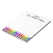 Personalisierte Geschenke für neue Lehrer zurück z Notizblock (Rotiert)