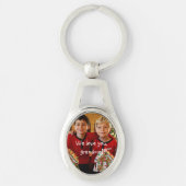Personalisierte Geschenke für Oval-Schlüsselketten Schlüsselanhänger (Vorderseite)