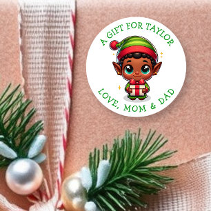 Personalisierte Geschenke für Sie Weihnachtsgesche Runder Aufkleber
