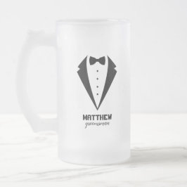 Personalisierte Geschenke für Trauzeuge Mattglas Bierglas