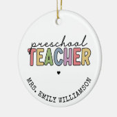 Personalisierte Geschenke für Vorschullehrer Keramik Ornament (Links)