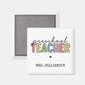 Personalisierte Geschenke für Vorschullehrer Magnet (Vorderseite/Rückseite)