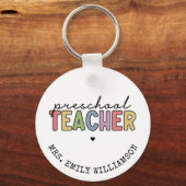 Personalisierte Geschenke für Vorschullehrer Schlüsselanhänger (Vorderseite)