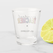 Personalisierte Geschenke für Vorschullehrer Schnapsglas (Rückseite)