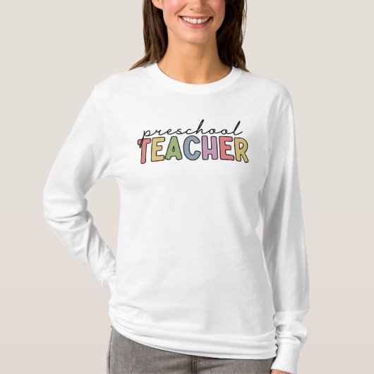 Personalisierte Geschenke für Vorschullehrer T-Shirt (Vorderseite)