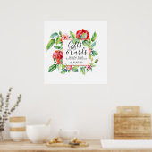 Personalisierte Geschenke Karten Rote Rosen Hochze Poster (Küche)