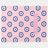 Personalisierte Geschenke mit Böser-Augen-Muster i Fleecedecke (Vorderseite (Horizontal))