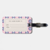 Personalisierte Geschenke mit Böser-Augen-Muster i Gepäckanhänger (Rückseite horizontal)