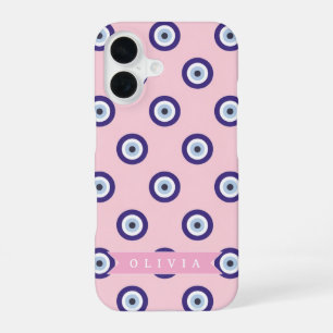 Personalisierte Geschenke mit Böser-Augen-Muster i iPhone 16 Hülle