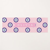 Personalisierte Geschenke mit Böser-Augen-Muster i Yogamatte (Vorderseite (Horizontal))