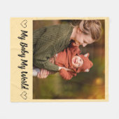 Personalisierte Geschenke mit Foto für Mutter zum Fleecedecke (Vorderseite (Horizontal))