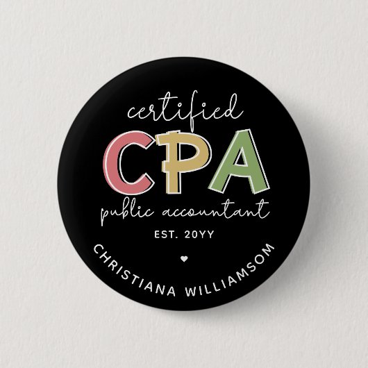 Personalisierte Geschenke von Wirtschaftsprüfern m Button (Vorderseite)