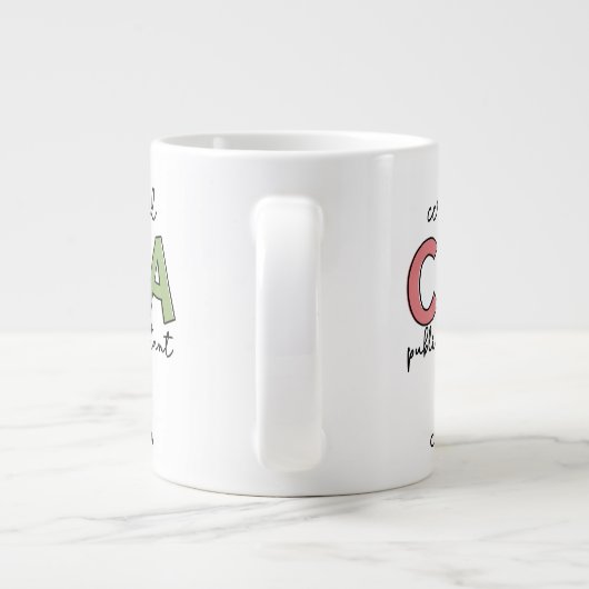 Personalisierte Geschenke von Wirtschaftsprüfern m Jumbo-Tasse (Rückseite)