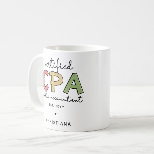 Personalisierte Geschenke von Wirtschaftsprüfern m Kaffeetasse (Vorderseite Links)