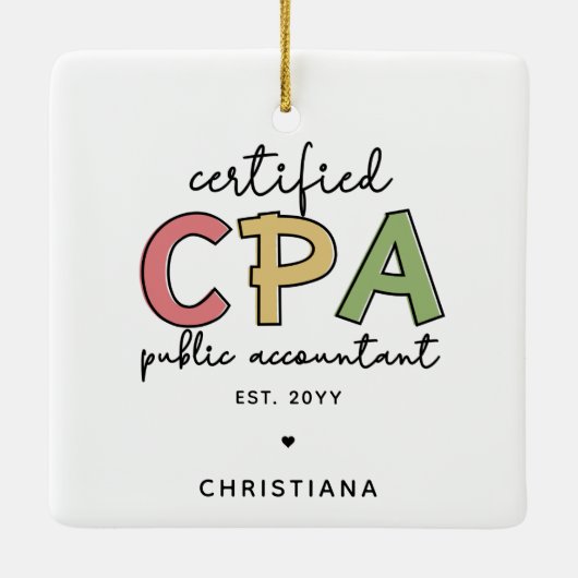 Personalisierte Geschenke von Wirtschaftsprüfern m Keramikornament (Rückseite)