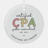 Personalisierte Geschenke von Wirtschaftsprüfern m Ornament Aus Glas (Vorderseite)