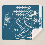 Personalisierte Geschenke Woodland Mountain Flugze Sherpadecke (Vorderseite (Horizontal))