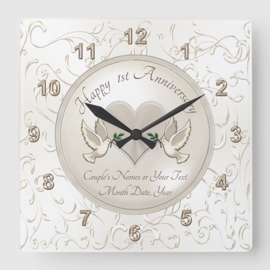 Personalisierte Geschenke zum 1. Hochzeitstag, Uhr (Vorderseite)