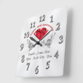 Personalisierte Geschenke zum 40. Hochzeitstag, Uh Quadratische Wanduhr (Winkel)