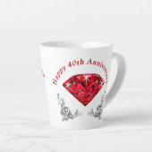 Personalisierte Geschenke zum 40. Jahrestag, letzt Milchtasse (Rechte Ecke)