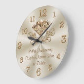 Personalisierte Geschenke zum Hochzeitstag nach Ja Große Wanduhr (Winkel)