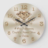 Personalisierte Geschenke zum Hochzeitstag nach Ja Große Wanduhr (Vorderseite)