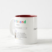 Personalisierte Geschenke zum Jahrestag Zweifarbige Tasse (Vorderseite Links)