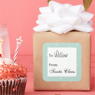 Personalisierte Geschenketiketten mit individuelle Quadratischer Aufkleber