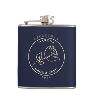 Personalisierte Geschenkflasche für den Bräutigam Flachmann