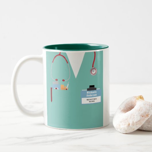 Personalisierte Geschenkgutscheine Tasse mit Rubri (Mit Donut)