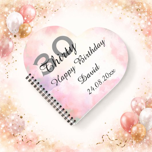 Personalisierte Geschenkidee für einen 30. Geburts Notizblock