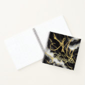 Personalisierte Geschenkideen aus schwarzem und go Notizblock (Innenseite)