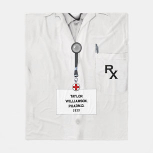 Personalisierte Geschenkideen für Apotheker Fleecedecke