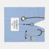 Personalisierte Geschenkideen für Ärzte Fleecedecke (Vorderseite (Horizontal))