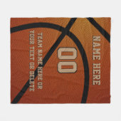 Personalisierte Geschenkideen für Basketball Fleecedecke (Vorderseite (Horizontal))