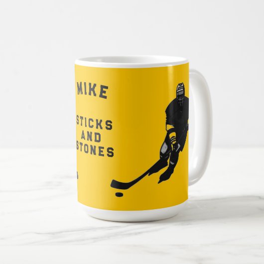 Personalisierte Geschenkideen für Hockeyspieler Kaffeetasse (VorderseiteRechts)
