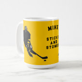Personalisierte Geschenkideen für Hockeyspieler Kaffeetasse (Vorderseite Links)