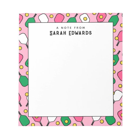 Personalisierte Geschenkideen von Pickleball Notizblock (Vorderseite)