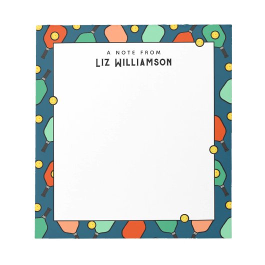 Personalisierte Geschenkideen von Pickleball Notizblock (Vorderseite)