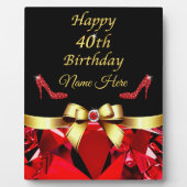 Personalisierte Geschenkideen zum 40. Geburtstag Fotoplatte (Vorderseite)