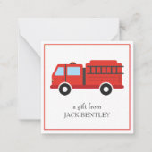 Personalisierte Geschenkkarten für Feuerwehrfahrze Mitteilungskarte (Vorderseite)