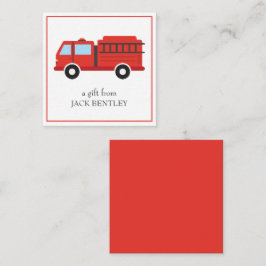 Personalisierte Geschenkkarten für Feuerwehrfahrze Mitteilungskarte