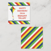 Personalisierte Geschenkkarten für Kite Stripes Mitteilungskarte (Vorne/Hinten)