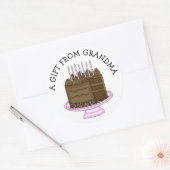 Personalisierte Geschenkmarke | Ein Geschenk von Runder Aufkleber (Umschlag)