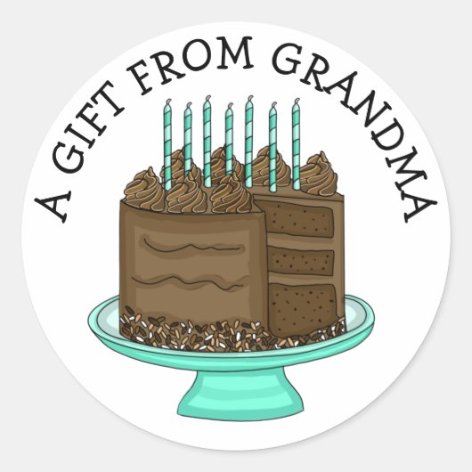 Personalisierte Geschenkmarke | Ein Geschenk von Runder Aufkleber (Vorderseite)