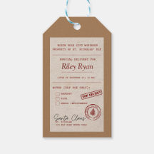 Personalisierte Geschenkmarke vom Santa